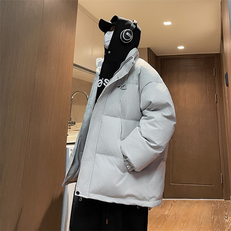 现货2W抖音直播品质纯色宽松棉服外套港风M661P85图片