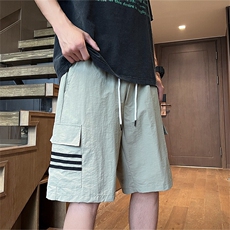 抖音品质工装休闲短裤大口袋微阔版型短裤男宽松运动五分裤特P28，男装牛仔裤，星座610B-1