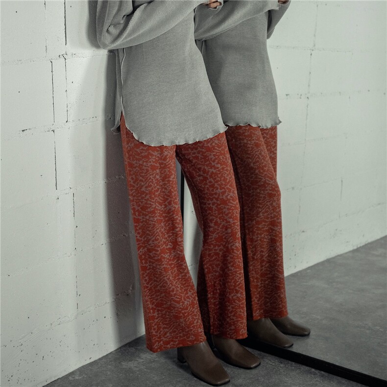 金银丝针织裤时尚显瘦百搭潮流2024年秋季，女装休闲裤，佳弈羊绒