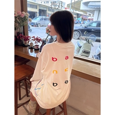 网图美式街头长袖t恤女早秋慵懒风薄款打底衫宽松休闲上衣特P33，男装T恤，电商C306-1