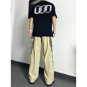 320g重磅欧美潮牌t恤男夏季小领口正肩短袖美式高街cleanfit半袖图片