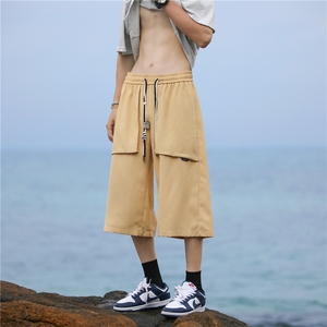 夏季百搭休闲裤七分裤简约潮流男裤风裤子A061-ED50072-p35图片