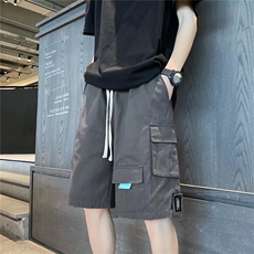 多口袋工装短裤男夏季薄款ins宽松直筒百搭休闲五分裤K4121-P30，男装休闲裤，星座512-2