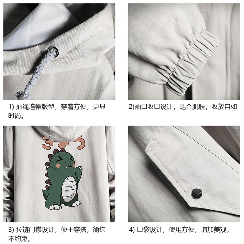 JK41037-P85加棉款-P115纯棉连帽夹克男士大码工装夹克男网格,男装夹克,电商A040A