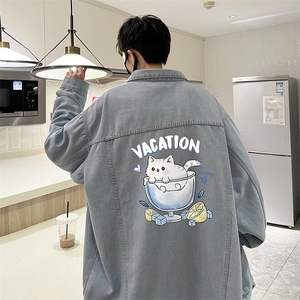 牛仔夹克男大码牛仔外套男茄克 NJ77408-P60图片