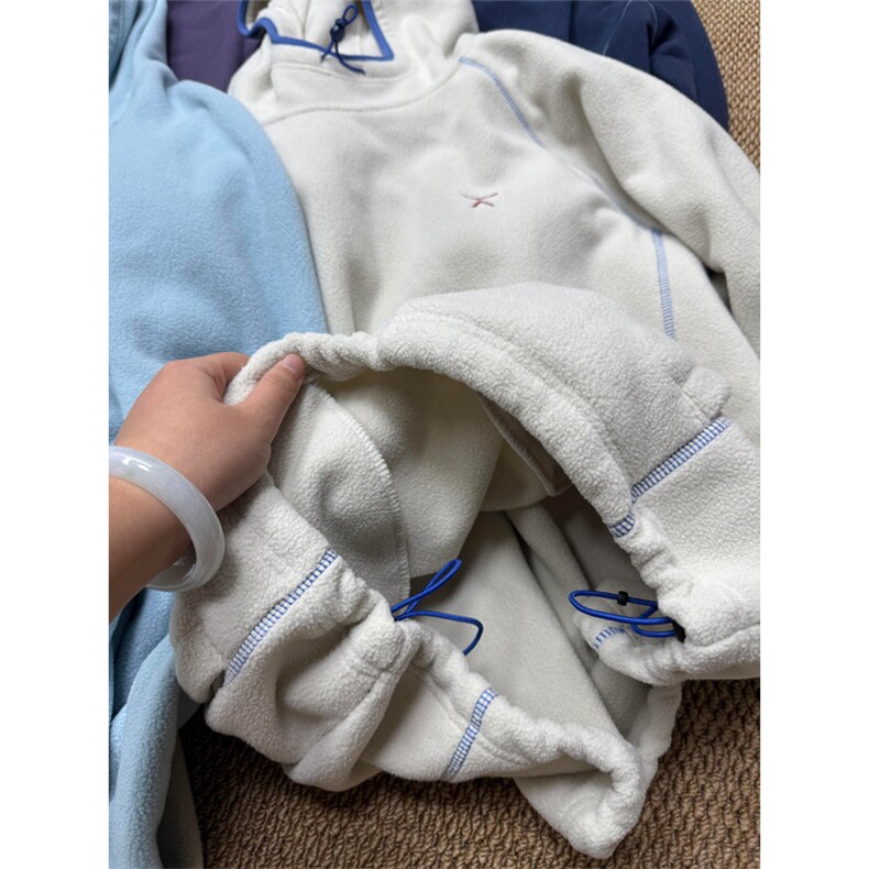 高品户外山系情侣撞色保暖抓绒衣连帽摇粒绒卫衣男女A1078-P60,男装棉衣,星座1505