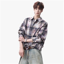 衬衫男春季新款港风宽松大码扎染长袖衬衣CS3098-特P30，男装衬衫，星座214-3