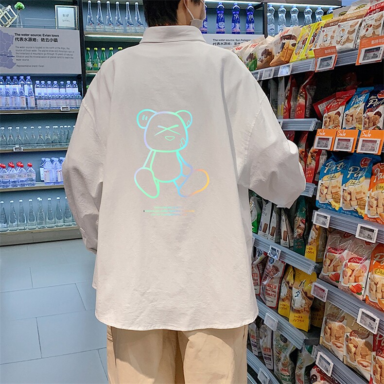 CS15139-P38 长袖衬衫男士大码宽松衬衣男寸衫男寸衣图片
