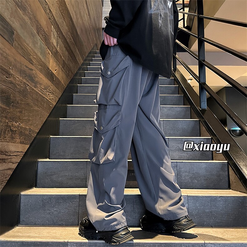 XZ616春季新款冰丝工装裤设计款垂感休闲裤TY2429P65控78,男装休闲裤,星座512A（原616）