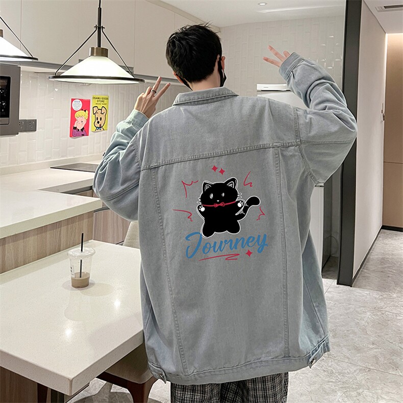牛仔夹克男大码牛仔外套男茄克NJ77412-P60,男装夹克,电商A040