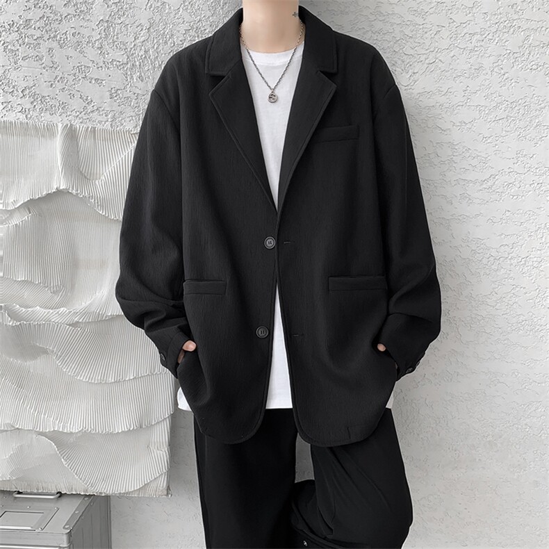 8XL-M肌理感西服美式休闲西装外套男复古痞帅高级感衣服XF002P85,男装西服套装,电商B312