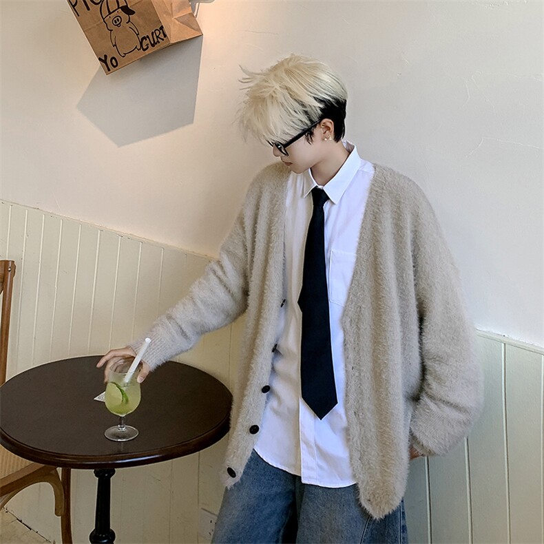 美式开衫毛衣男款宽松慵懒高级感针织外套韩系氛围感穿搭Y013-P53,男装针织衫/毛衣,星座308B-2