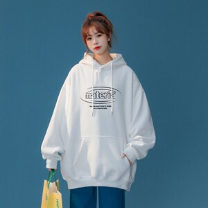 中性 2024春季新品韩版简约Uttle nger纯色连帽卫衣W268 P30控48图片
