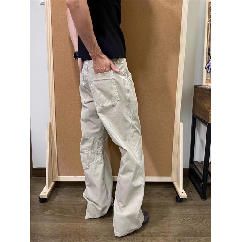 美式复古水洗做旧休闲工装长裤vintage宽松直筒百搭裤LA1122-P53,男装工装外套,星座1008