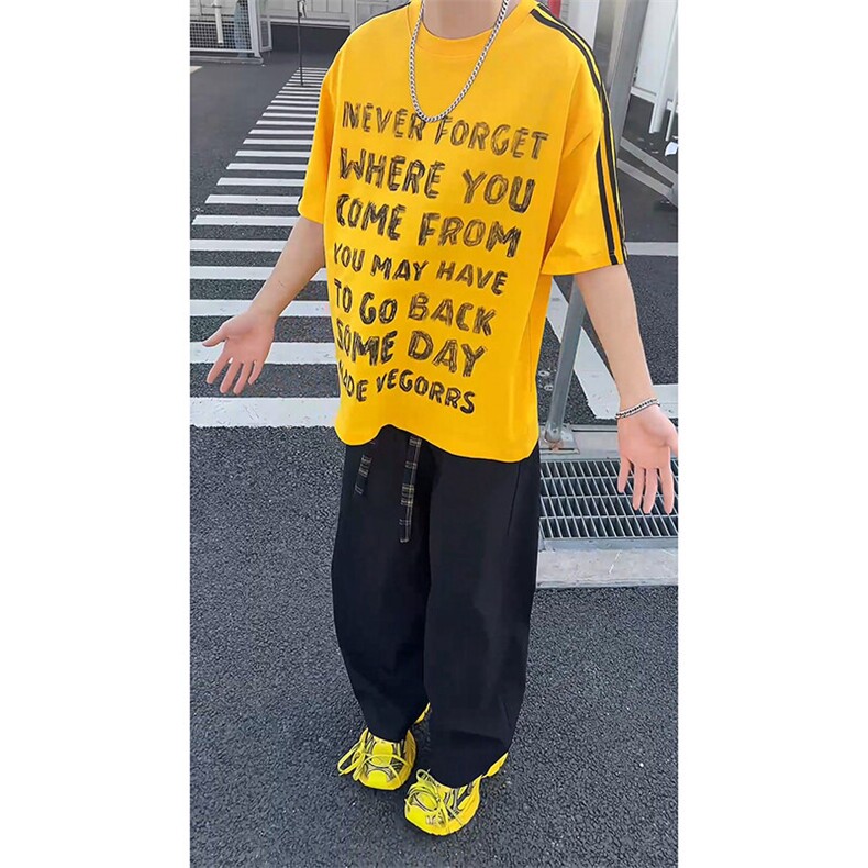 中性风弯刀裤子男生春秋季情侣显瘦垂感潮牌宽松直筒阔腿休闲长裤,男装休闲裤,电商B335