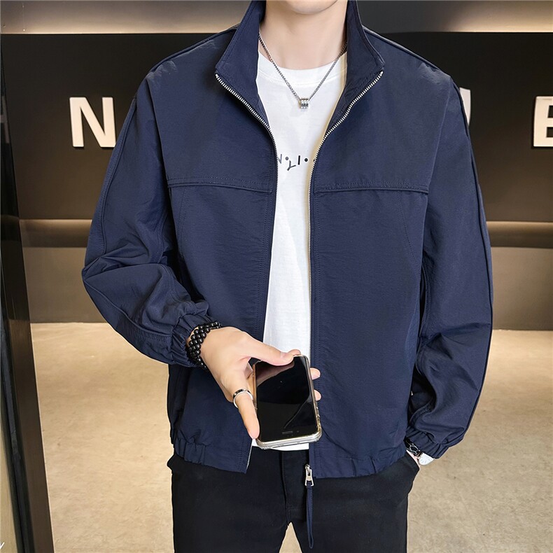 2026新款春季外套男款痞帅潮流百搭飞行员立领夹克A313-6806-P115,男装夹克,电商A313