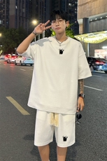 套装！华夫格套装短袖T恤短裤男TZ196-特P38，男装T恤，电商B367