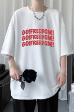 华夫格t恤男短袖男大码五分袖短句风HT73338-P22，男装T恤，电商A040