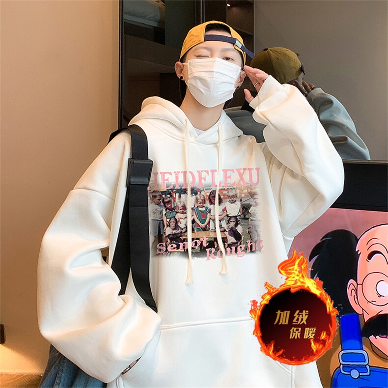 500克重磅秋冬美式加绒加厚卫衣外套DL1581常规特P35加绒特40图片