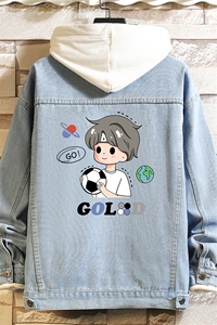 牛仔夹克男大码牛仔外套男茄克 NJ77207-P60加绒款-P75图片