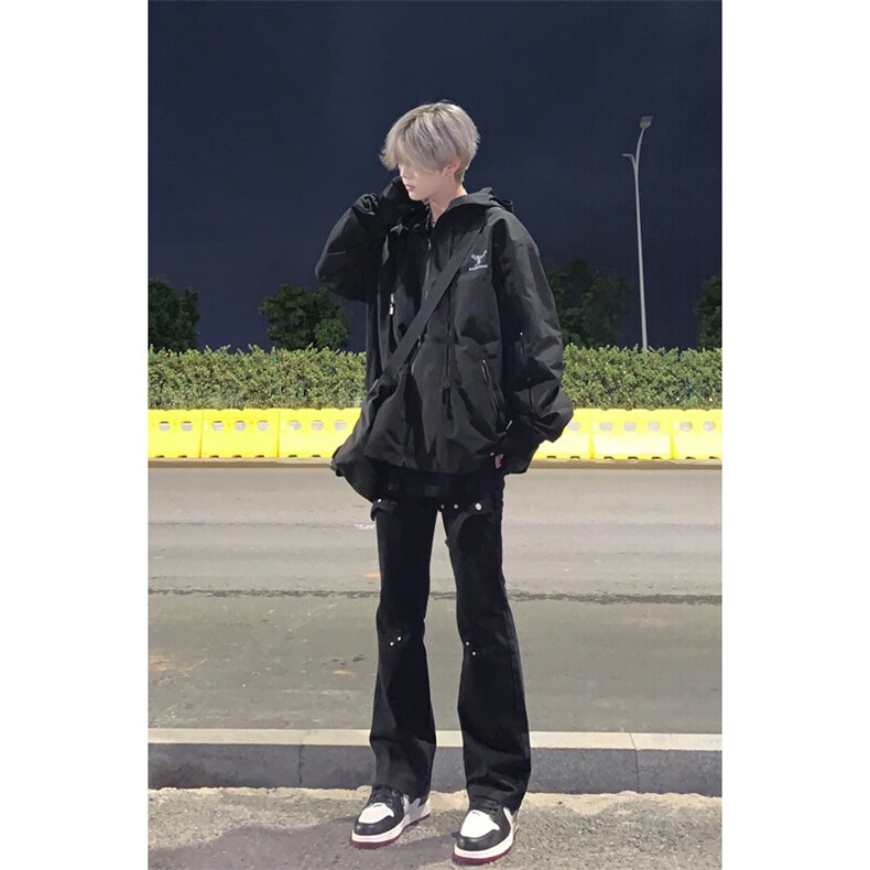 档口签约模特请档口勿盗图交叉绑带牛仔裤微喇叭裤控价68,男装牛仔裤,星座310A-4
