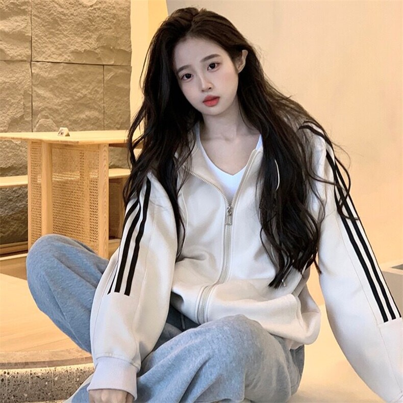 EE064-P65卫衣男女情侣春秋薄款2024潮拉链开衫外套连帽韩版上衣,女装短外套,星座911-3