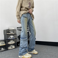 牛仔裤嘻哈ins潮高街潮流痞帅长裤N18-P55，男装牛仔裤，星座308B-1