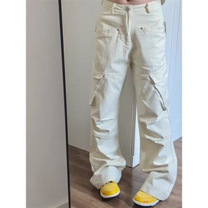 GZK278LL-P60 美式复古工装裤男宽松直筒阔腿裤子图片