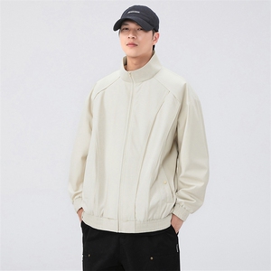 新款中性风户外夹克男立领纯色上衣冲锋衣外套DSA157B-JK7866-P55图片