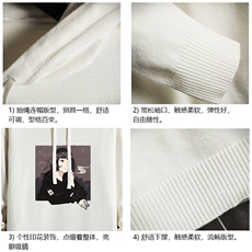 LM68122-P58加绒款-P68连帽毛衣男大码带帽针织衫男毛线衣网格，男装针织衫/毛衣，电商A040A