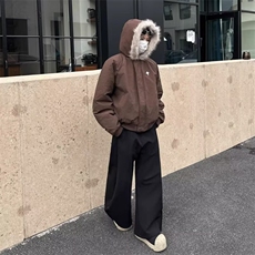 美式潮牌毛领加厚棉袄男女潮牌面包服冬季cleanfit保暖棉衣，男装棉衣，星座506A