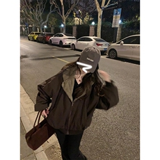 两面穿现货重磅短款座山雕棉衣男女双面穿毛毛绒棉服加厚外套，男装棉衣，电商A486-1