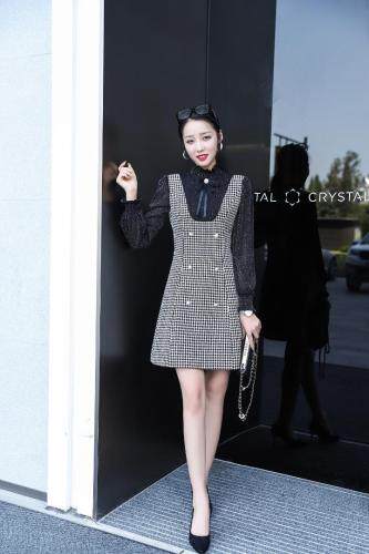 【现货】千鸟格连衣裙，女装连衣裙，艾丹迪蔓