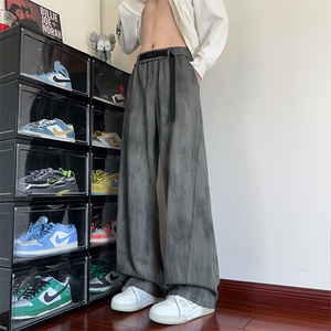 水墨印花腰带设计扎染大码休闲裤男K24065特P35 K24065J加绒特P40图片