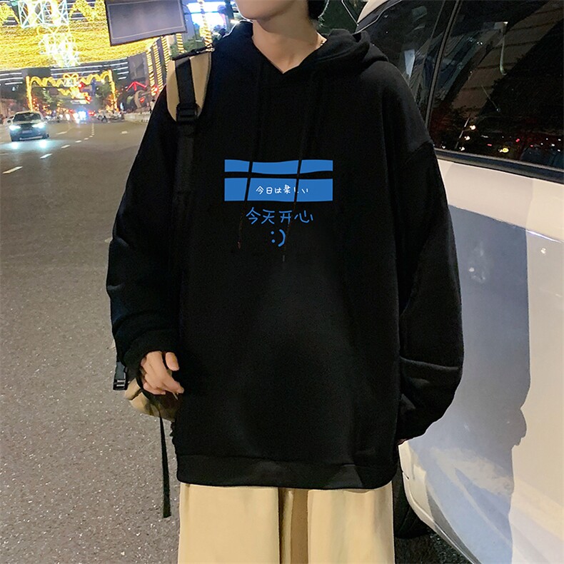 WY2033-P35加绒款-P40纯棉连帽卫衣男大码运动帽衫宽松薄外套男,男装卫衣,电商A040