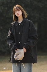 春季新款现货中性风夹克户外纯色衬衫领外套，男装夹克，电商A157B