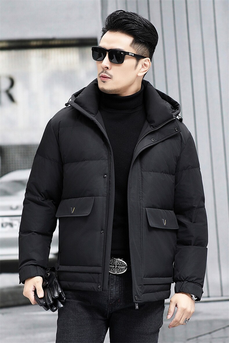 M801-106钱塘2020-3时尚休闲简约冬季厚款中年男士羽绒服P233,男装羽绒服,钱塘207-3