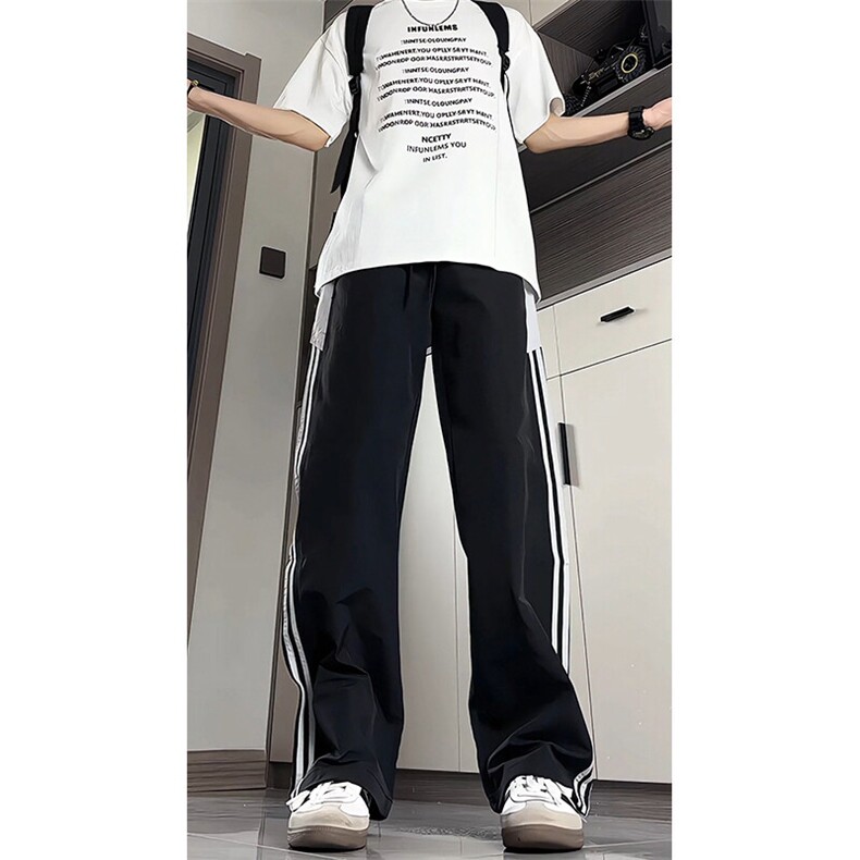 冰丝男裤加长高个子条纹休闲裤男夏季薄款190cm115运动裤KZ061P45,男装休闲裤,电商B312