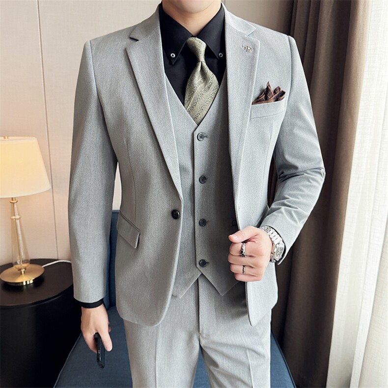 SJT811-P2002025春夏时尚男士单扣西服三件套装礼服,男装西服,星座507A（原星座306B-2）