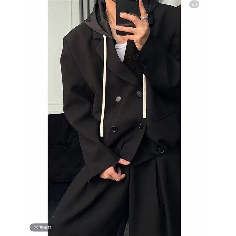 2026春装新款可脱卸西服夹克弯刀西裤套装W367-P143K367-P78(网图,男装夹克,电商B267