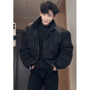 飞行员夹克棉服男冬季教练高级感痞帅立领短款工装外套 MJ111图片