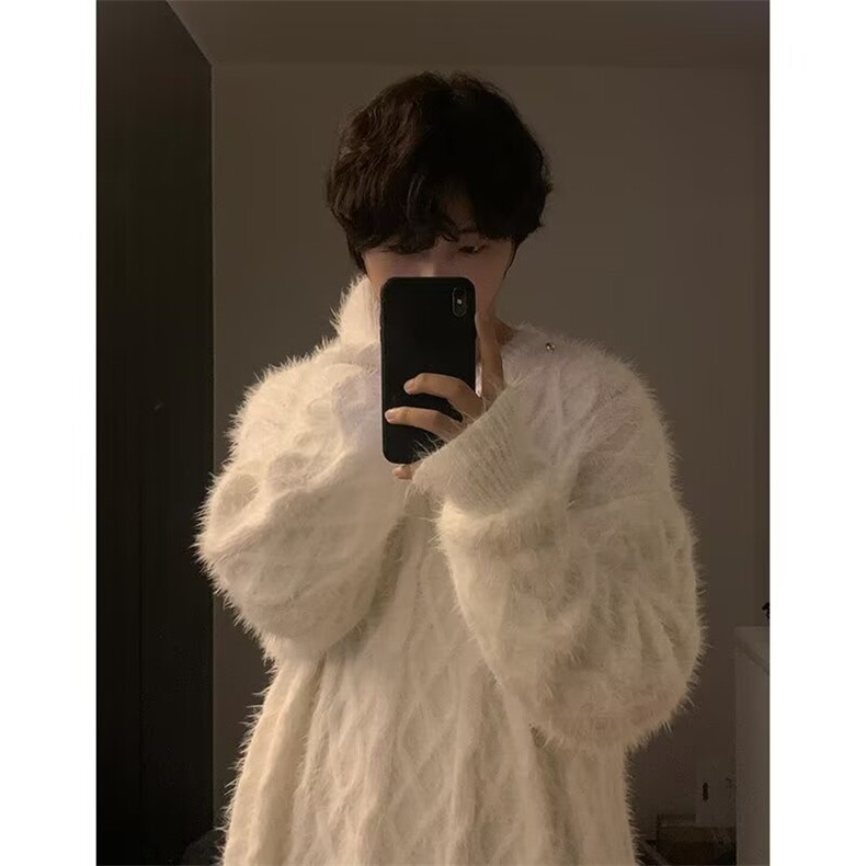 现货美式复古针织衫男女秋冬新款宽松慵懒风软糯毛衣L71633-p60,男装针织衫/毛衣,星座1008