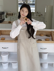 韩系减龄背带连衣裙套装女2025春新款高级感气质显瘦吊带裙两件套，女装套装/套裙，慧尚依恋