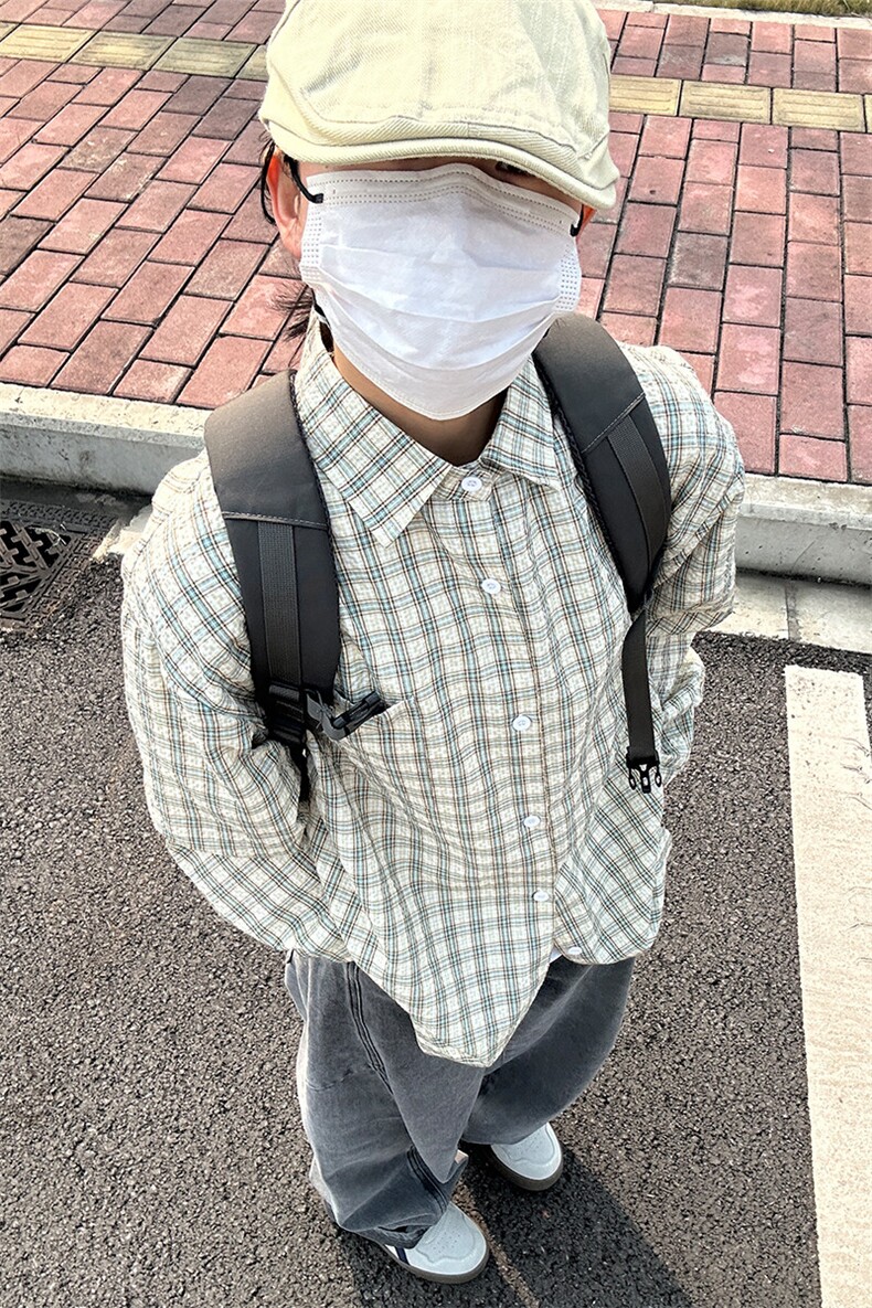 2025春夏款泡泡纱格子长袖衬衫高品质格子衬衫复古外套CS259-P45,男装衬衫,星座301C-5