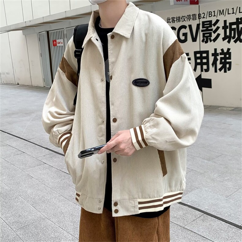 秋季宽松韩版情侣潮牌ins衬衫外套美式vibe灯芯绒外套男W3651-P57,男装衬衫,星座512-2