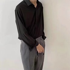 宿青春流行新款衬衫秋季男文艺潮流标准时尚简约长袖潮FCS08，男装衬衫，星座208-5