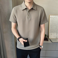 翻领polo衫男短袖2025夏季新款冰丝透气打底衫t恤男C317-1832-50，男装T恤，电商C317