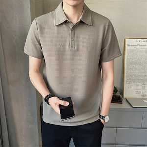 翻领polo衫男短袖2025夏季新款冰丝透气打底衫t恤男C317-1832-50图片