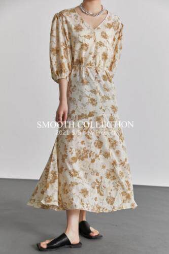 花连衣裙，女装连衣裙，SMOOTH