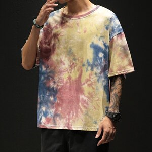潮牌不规则扎染短袖T恤男半袖体桖insT0019-P30